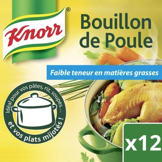 KNORR Bouillon De Poule Dégraissé 120G Lot De 2 Cdiscount Au