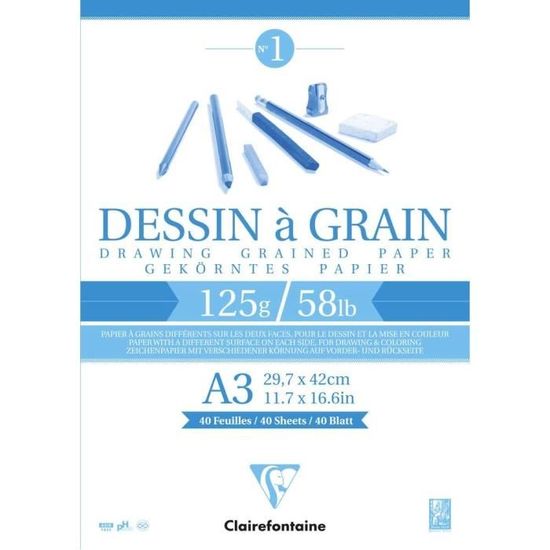 Stock Bureau - CLAIREFONTAINE Bloc encollé A5 Etival Grain fin 200g 10F