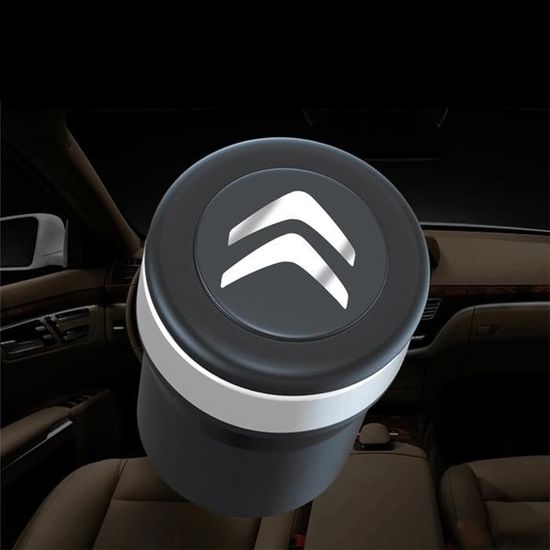 Cendrier Voiture étanche Avec LED Pour Maserati Levante (2016-2024) - Noir, Ignifuge, Design Logo
