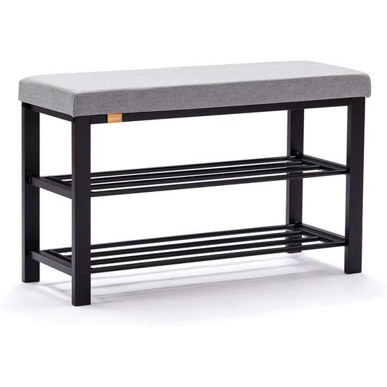 HOMCOM Banc à Chaussures Banquette Coussin Rembourrée Bout De Lit, Pour