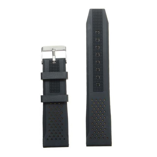 Bracelet De Montre En Silicone Noir 20mm - Sans Marque, Neuf Sans étiquette, Pour Personnaliser Votre Montre
