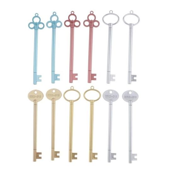 PYEUIFT 24 Stylos à Clé Vintage - Jolis Stylos Gel - 0,5 Mm - Noir - Pour L' école, Le Bureau, La Maison Et Comme Sacs D'anniversaire - Cadeau Pour Enfants