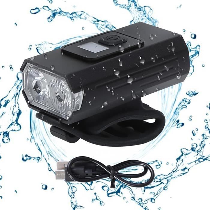 Phare Vélo WEST BIKING 1750LM - 3 LED Étanche Avec Affichage Puissance - Noir