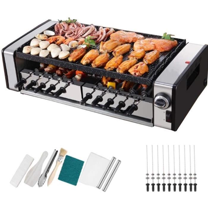 Barbecues électriquesgril électrique sans fumée à rotation automatiqueplaque de cuisson électrique multifonctionnellepoêle an 301