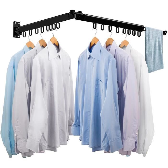 Cintre de sous-vêtements suspendus support mural adhésif pliant  soutien-gorge cintres pour écharpes perceuse gratuite Noir blanc