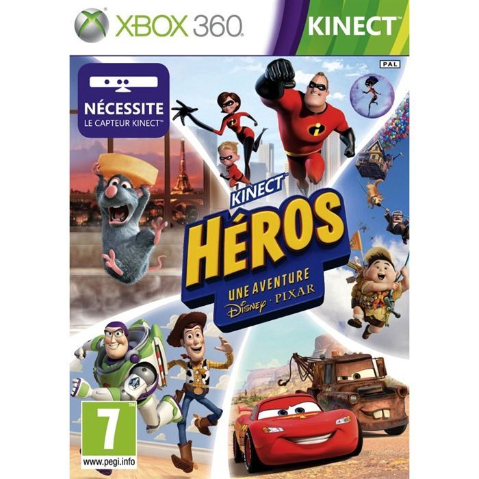 MICROSOFT Disney Pixar Jeu Xbox 360 Adventures Kinect Heros