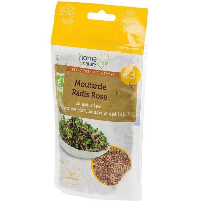 Mélange de graines à germer bio N 3 moutarde - radis rose