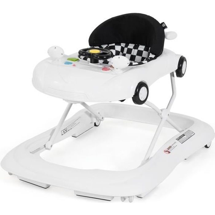 GIANTEX Trotteur Bébés Évolutif Pliable 2 en 1 avec Lumière et Musique, Trottueur Youpala 3 Hauteurs Réglables pour Bébé 6-18 Mois
