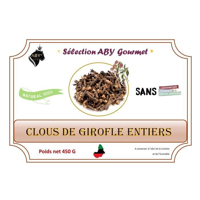 Clous de Girofle entiers - 450G - Sélection ABY Gourmet - ABY Food