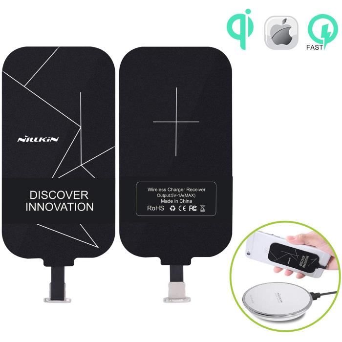 Qi Récepteur Qi USB C de Chargement sans Fil Fin Qi Récepteur de Type C Inductions Chargeur Super Speed Induction pour Huawei [531]