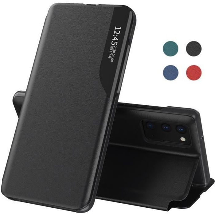 Coque Samsung S20 FE, Housse Protection intérieure en PC en cuir Givré Premium Cover Étui Pour Samsung Galaxy S20 FE, Noir