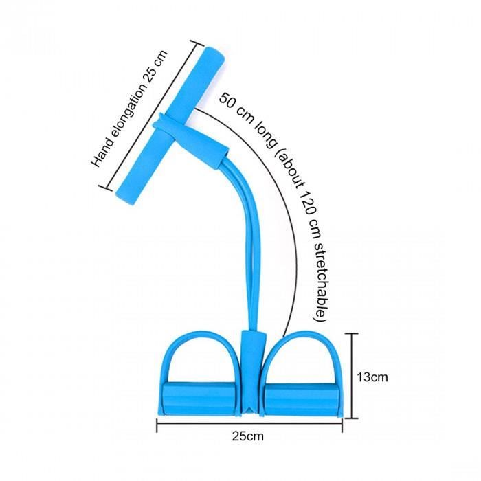 Version Bleu - Fr - Élastique Tirer Cordes Exercice Rameur Ventre Résistance Bande Maison Gymnastique Sport Entraînement Bandes