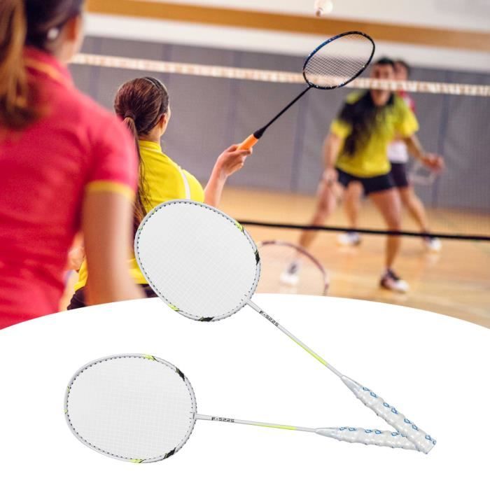 Raquette de badminton en alliage d'aluminium 1 paire haute élasticité(Vert émeraude)