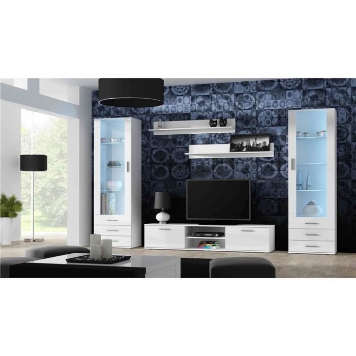 Ensemble meuble TV design SANO 4 - Blanc