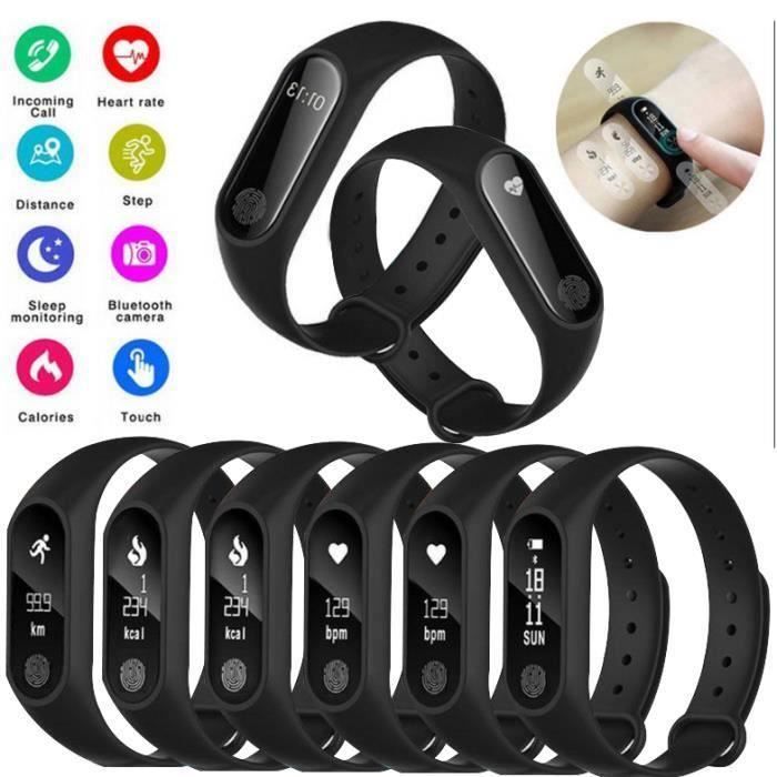 Bracelet suiveur de fréquence cardiaque Smart Band M2