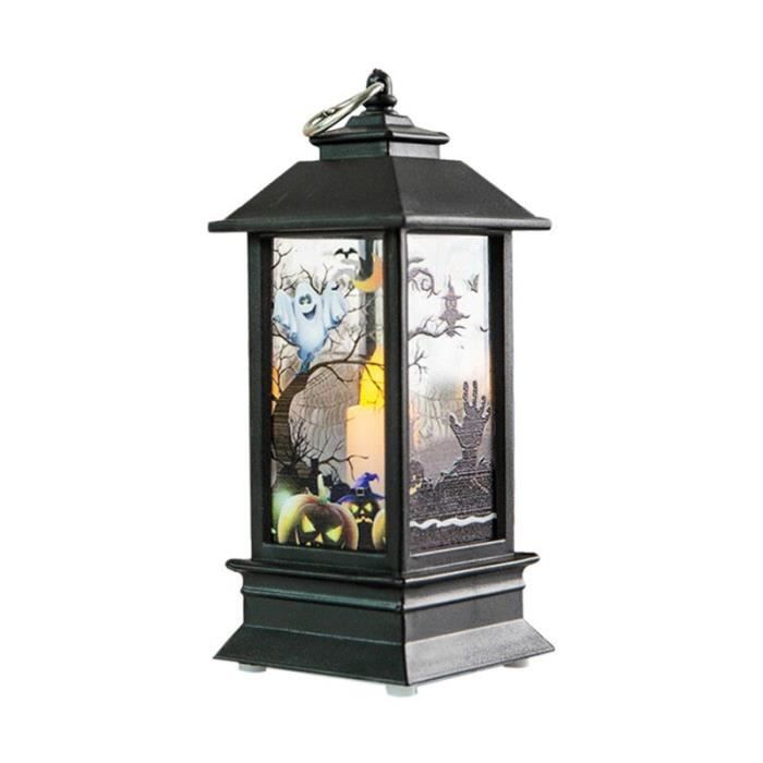 AR2153 1 pièces décoratif LED phare Halloween bougie avec LED bougies chauffe plat pour Halloween décoration fête 0730 -D