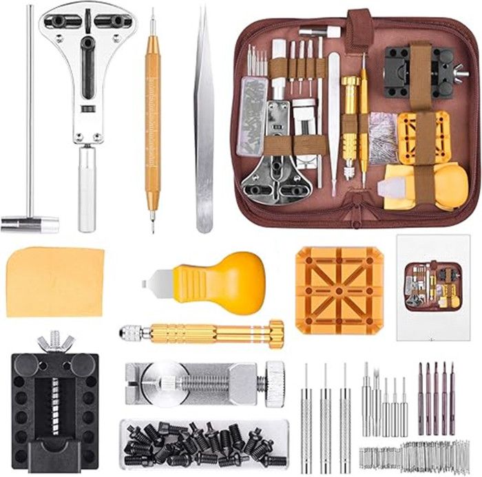 Montre Outil De Réparation Kit D'outil De Réparation De Montre En Métal Pour Ajuster Bracelet Et Changer Piles (1 Kit)