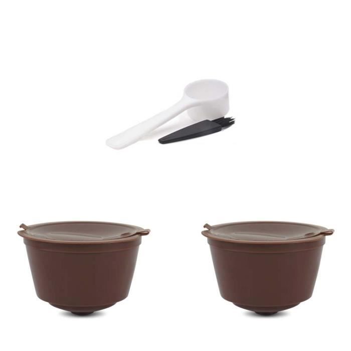 Petit déjeuner - Café,Nestlé capsules de filtre à café réutilisables, Dolce Gusto, compatibles avec les outils - Type 2PC brown