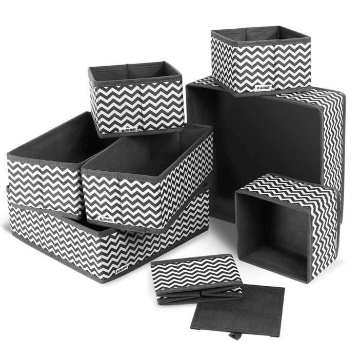 Lot de 8 intercalaires en Tissu pour tiroirs de Commode, Armoire, Placard, boîte de Rangement Pliable pour Chaussettes LBQ72