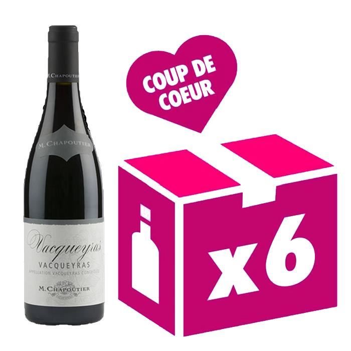 Vacqueyras vin rouge 6x75cl Chapoutier