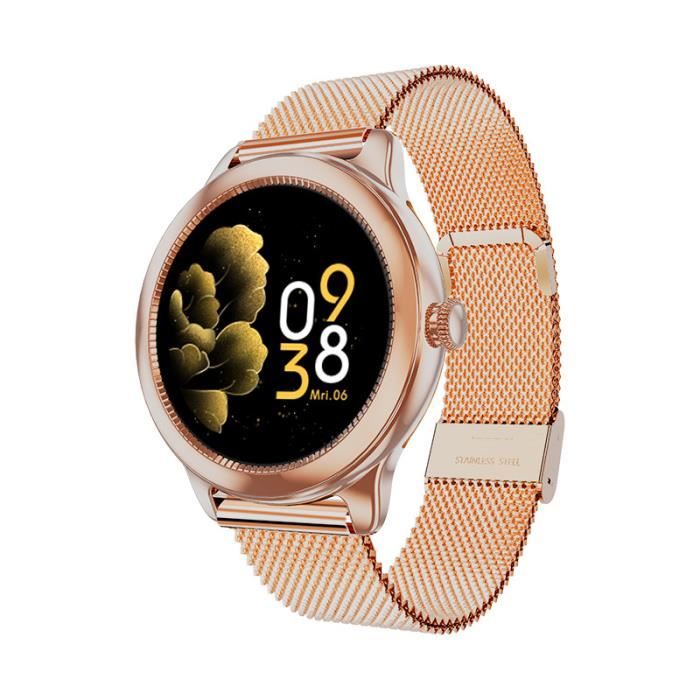 Montre connectée smartwatch femme étanche IP67 montre de suivi d’activité écran tactile podomètre pour Android iPhone