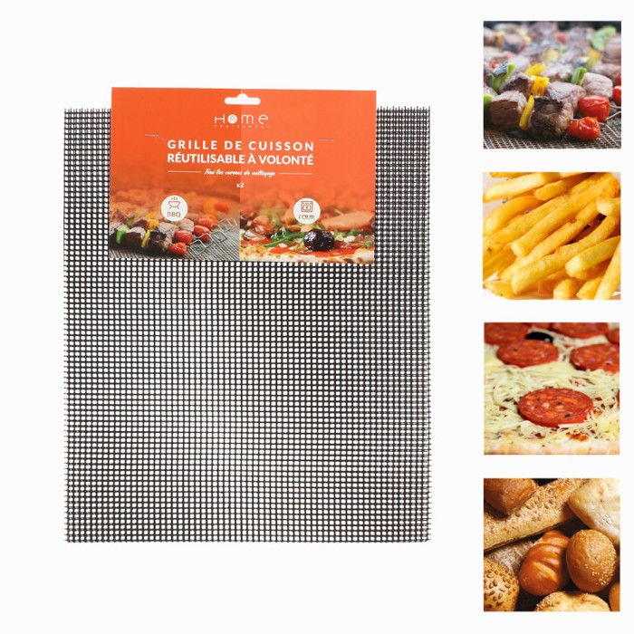 HOME EQUIPEMENT - Grille de cuisson spéciale Barbecue et Four, x2