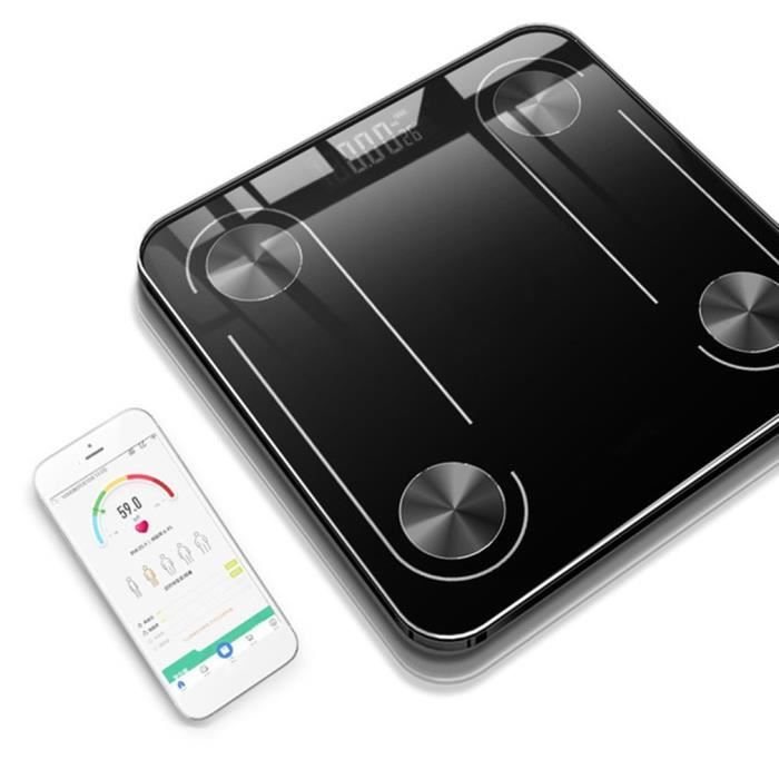 Pèse Personne Impédancemètre,Balance Connecté,Balance Pèse Personne Bluetooth Intelligente,(BMI-Muscle-Graisse Corporelle,etc)