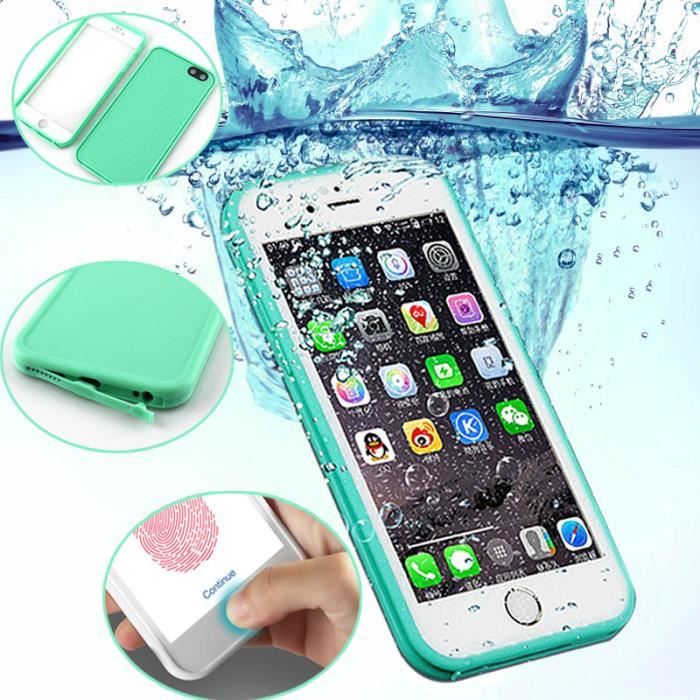 coque iphone 7 et iphone 8 waterproof vert intégrale