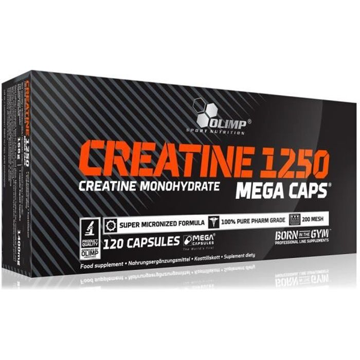Créatine monohydrate Creatine 1250 Mega Caps - 120 Gélules