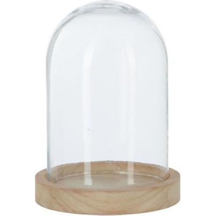 Cloche Décorative en Verre 17cm Naturel