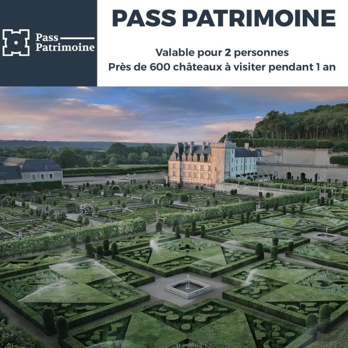 Pass Patrimoine - 2 personnes - Valable un an pour visiter près de 600 lieux uniques
