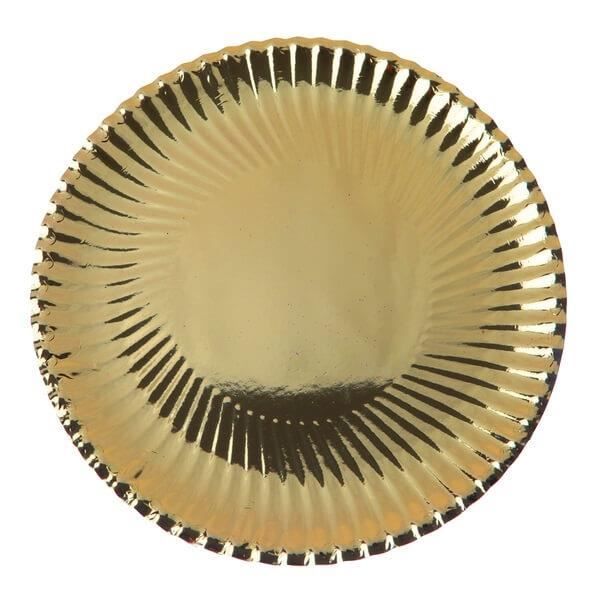 Assiette élégante or métallique 23cm (x10) R/4101 Matière carton