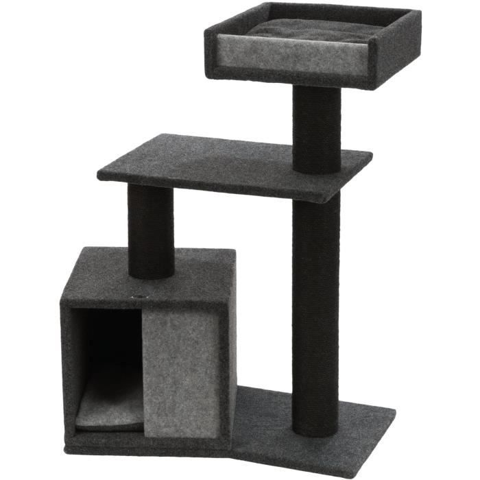 TRIXIE Arbre à chat José, feutre - 100 cm - Gris foncé et gris clair