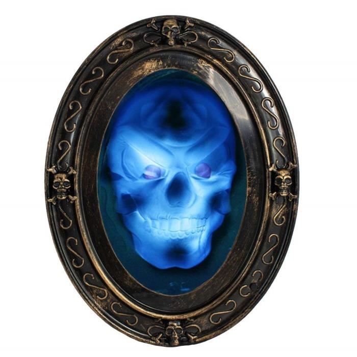 TRIXES Rétroviseur pour Halloween avec Cadre Noir et doré