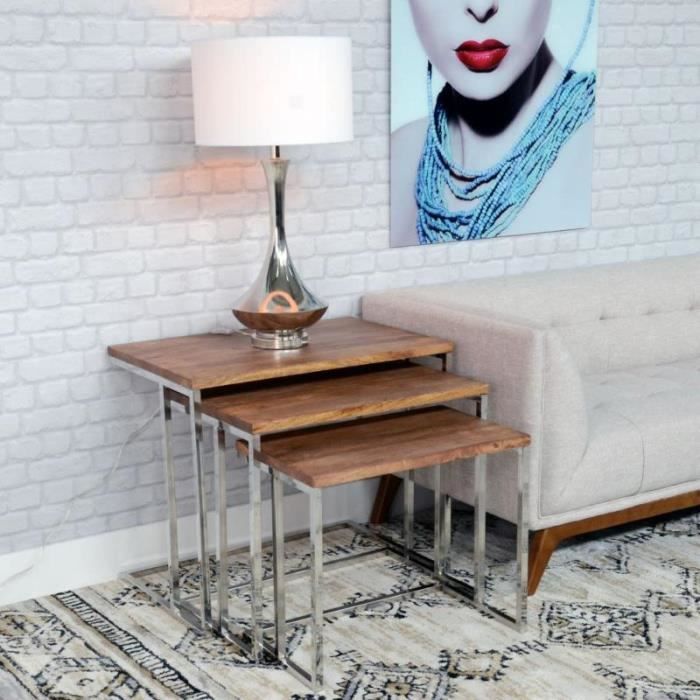 TABLE BASSE DESIGN BOIS ET METAL