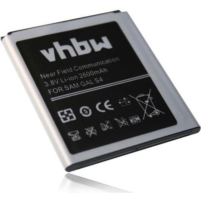 vhbw Li-Ion batterie 2600mAh pour téléphone portable comme Samsung B600BE