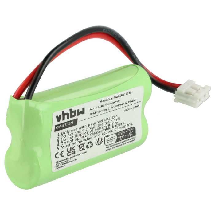 vhbw NiMH batterie 850mAh (2.4V) pour votre babyphone écoute-bébé babytalker Tomy Baby Monitor TD300, TD350 remplace LP175N, LP175,