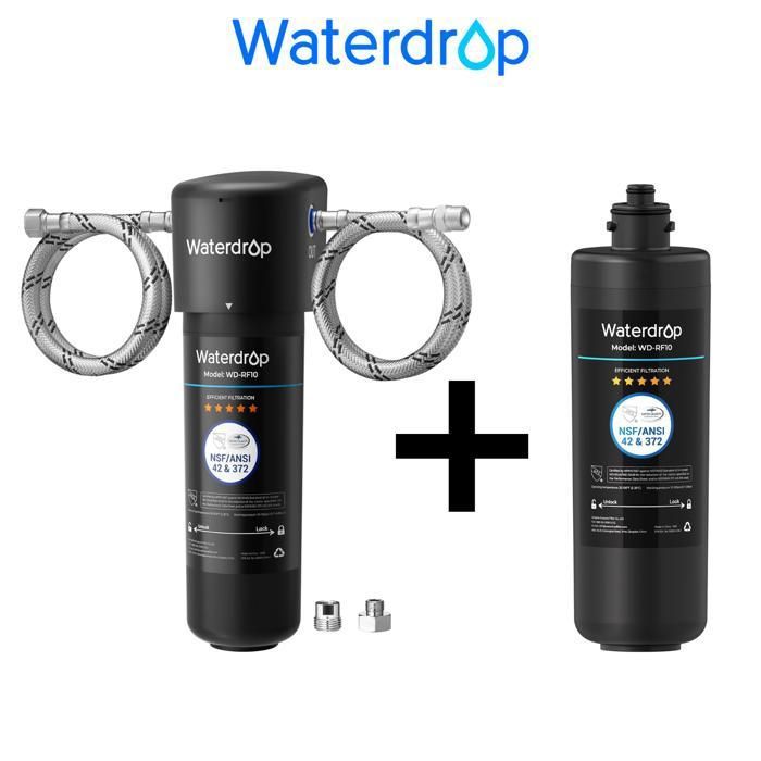 Filtre à eau-Waterdrop 10UA Système de filtration deau sous évier avec 1 WD-RF10 Filtre à eau