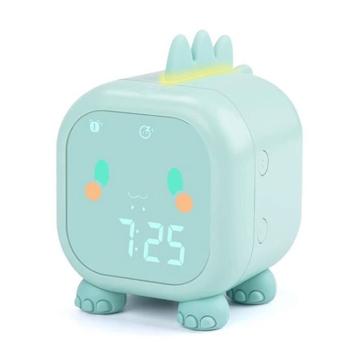 Réveil Veilleuse Animal Mignon – Horloge Numérique Sleep Trainer, Sons Apaisants, Luminosité Réglable, Pour Enfants