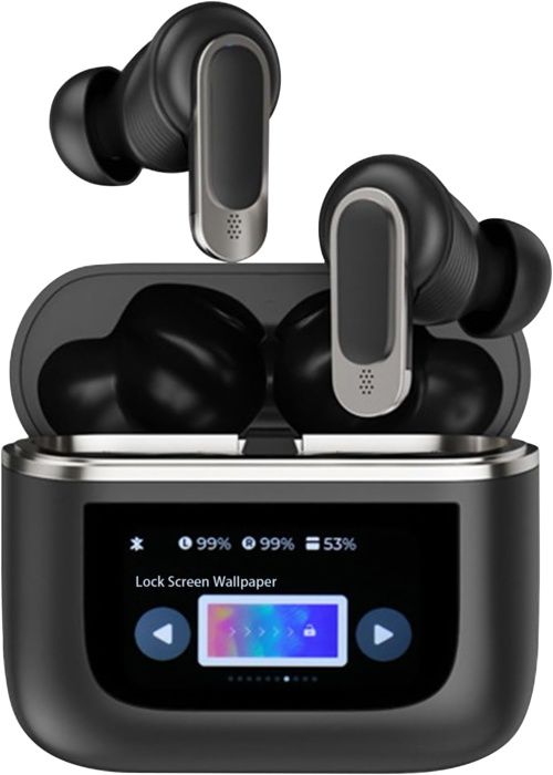 Casque Bluetooth sans fil Bluetooth 5.3 écran tactile-ENC suppression du bruit étanche IPX7 (noir)