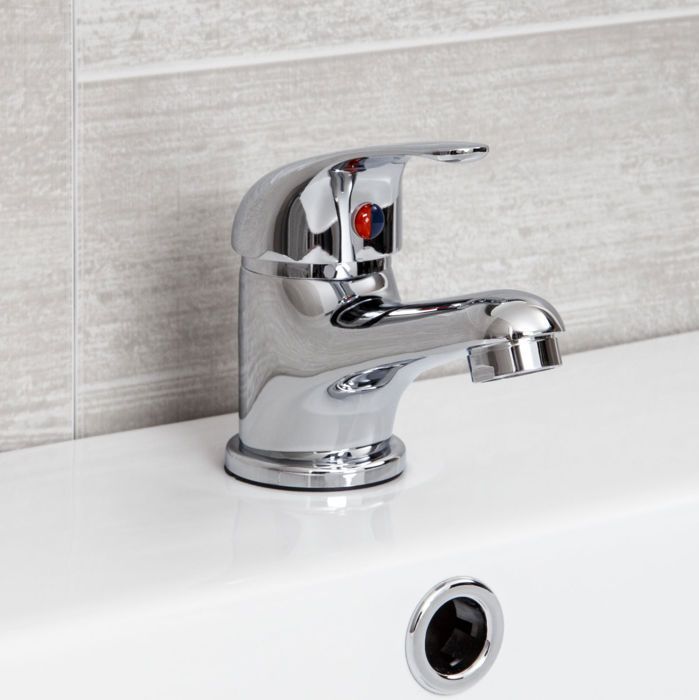 Robinets de lavabo de salle de bain avec bonde à fente robinets de lavabo monocommande chromés à levier unique