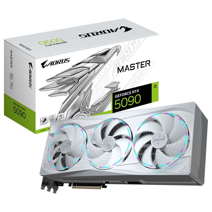 Carte graphique - GIGABYTE - AORUS GeForce RTX 5090 MASTER ICE - 32 Go GDDR7 - 512 bits - NVIDIA DLSS 4