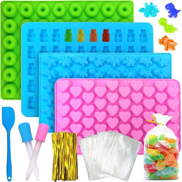 4 Moule A Bonbon Silicone Avec 2 Compte Gouttes à Prix