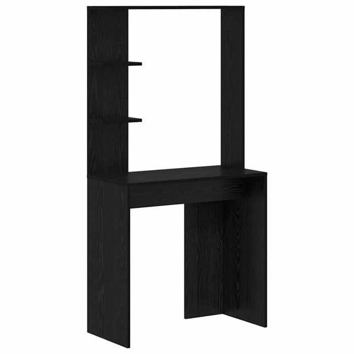 Rabais Bureau dordinateur  - SOLOMON - Bureau à domicile en chêne noir Chêne noir Bois massif MDF Europ#17351