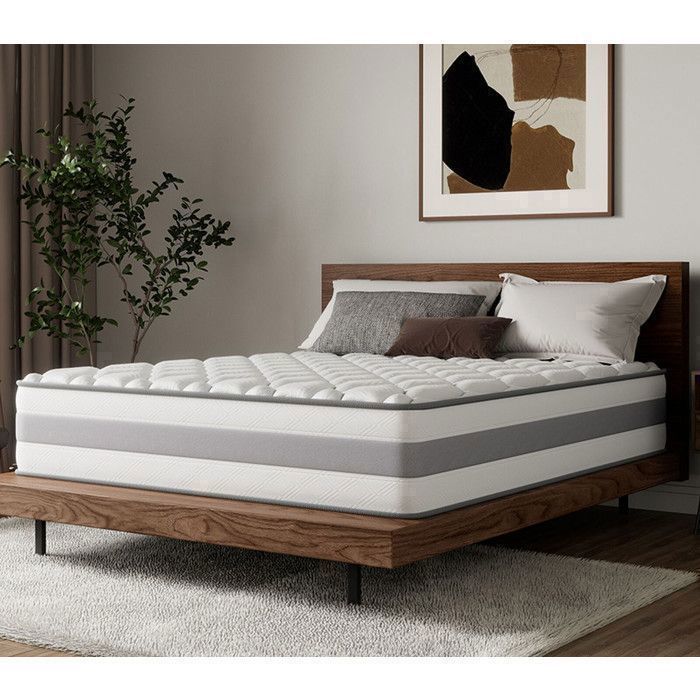 HOMAVO Matelas 100x200x25 cm à Ressorts Ensachés Mousse à Mémoire de Forme Soutien Ergonomique Respirante Face été/hiver(H3/H4)