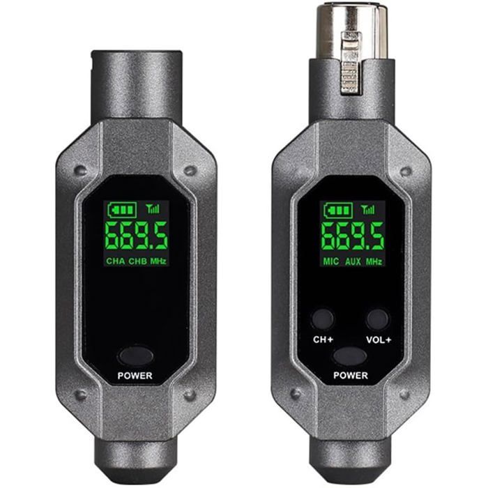 Émetteur et récepteur sans fil pour microphone, mélangeur audio XLR sans fil avec faible latence pour microphone dynamique et guitare