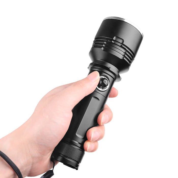 Lampe de plongée lampe de poche de plongée sous-marine super lumineuse de 5000 lumens avec 3 modes avec batterie 26650 et chargeur
