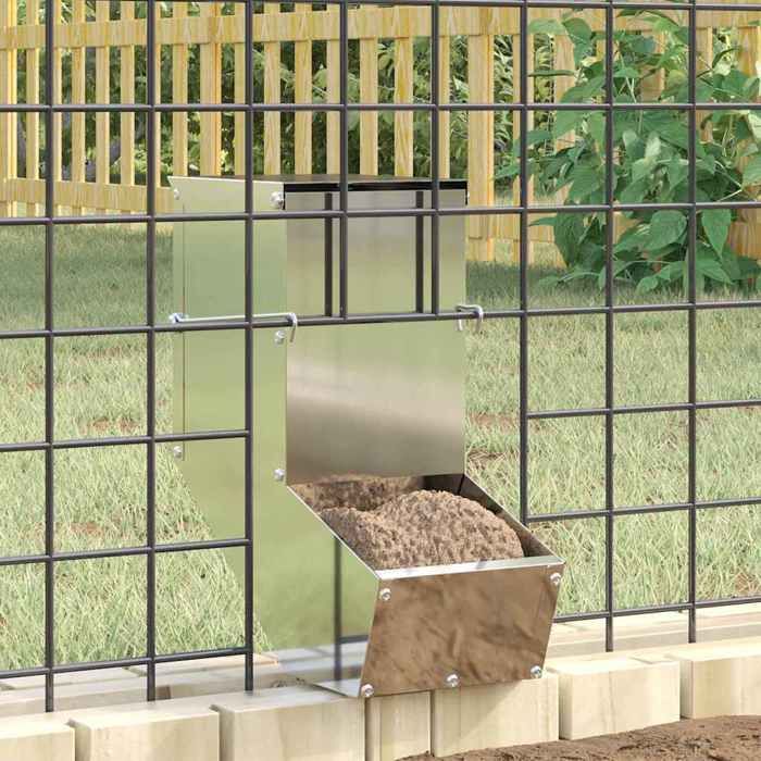 Argent Distributeur pour lapins Imperméable Argent 12 5x26x28 5 cm A2394 Argent Distributeur pour lapins Imperméable Argent 12 5x26x28 5 cm A2394