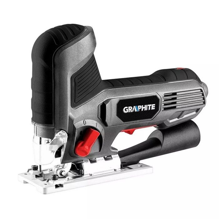 Scie sauteuse électrique - GRAPHITE - 600W - 800-3000 courses/min - Angle dinclinaison 0-45°