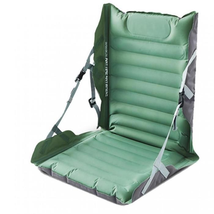 Coussin gonflable extérieur avec dossier réglable chaise pliante camping plage pique-nique matelas de sol portable multifonction